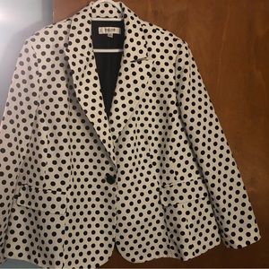 Jones Studio Black and White Polkadot Blazer